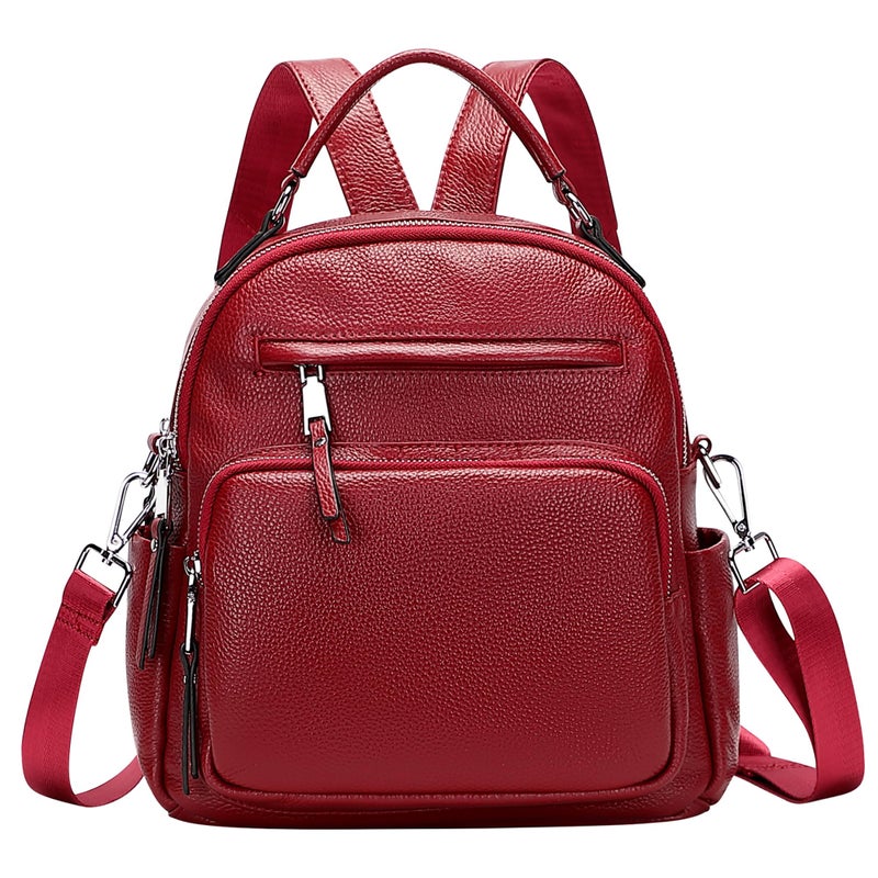 ALTOSY Genuine Leather Backpack for Women Small Convertible Backpack Purse Ladies Shoulder Bag 4 in 1 to Carry - Image 1